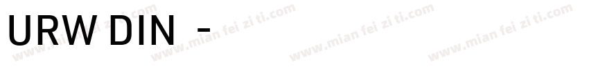 URW DIN字体字体转换